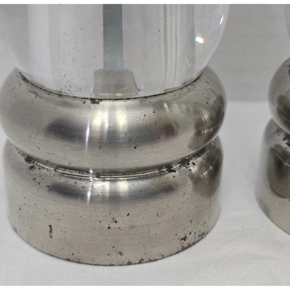 Vtg Olde Thompson Acrylic Salt Shaker/Pepper Mill, 8 Inch, See Descript - As Is